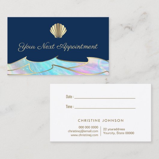 海波シーシェルロゴアポイントメントカード 名刺 (正面/裏面)