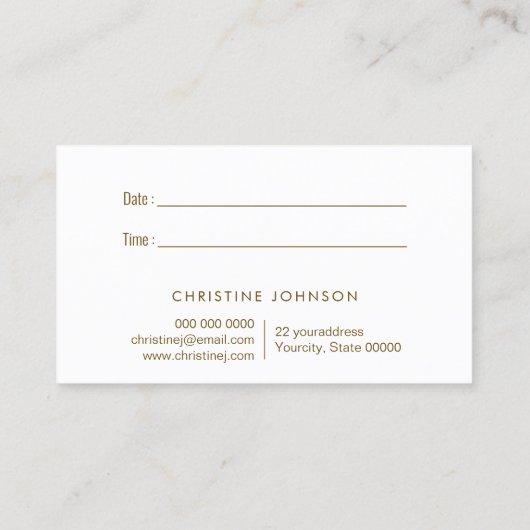 海波シーシェルロゴアポイントメントカード 名刺 (裏面)