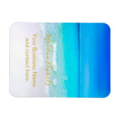 海波ビーチシーンの金ゴールド モダン マグネット (横)