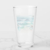 海波ビーチ水色絵を描の タンブラーグラス (裏面)