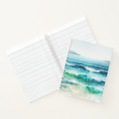 海波ビーチ水色絵を描の ノートブック (内部)