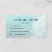 海波ブルーモノグモダンラムスタイリッシュ 名刺 (裏面)