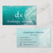 海波ブルーモノグモダンラムスタイリッシュ 名刺 (正面/裏面)