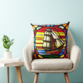 海波上帆船 クッション (椅子)