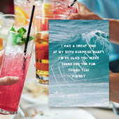 海波彼の誕生日ありがとうメッセージカード 招待状