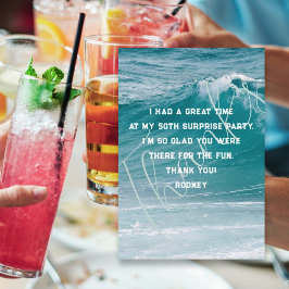 海波彼の誕生日ありがとうメッセージカード 招待状