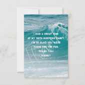 海波彼の誕生日ありがとうメッセージカード 招待状 (正面)