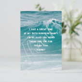 海波彼の誕生日ありがとうメッセージカード 招待状 (スタンド正面)