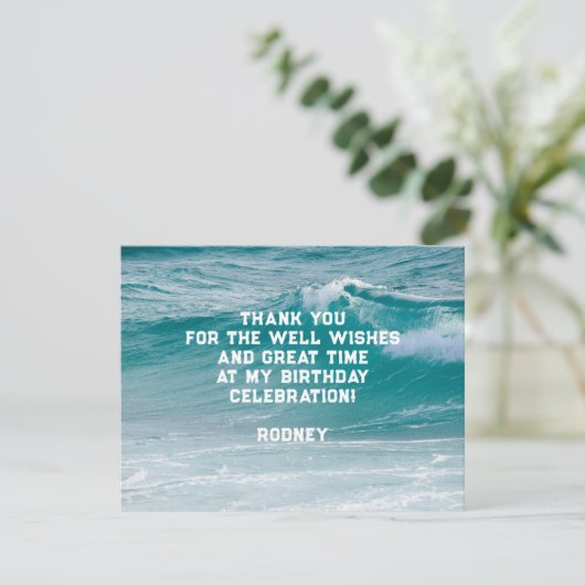 海波彼の誕生日ありがとうメッセージ サンキューカード (スタンド正面)