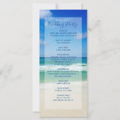 海波撮影ビーチ結婚式プログラム (裏面)