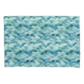 海波枕ケースティール(緑がかった色)アクアライトシー 枕カバー (正面)