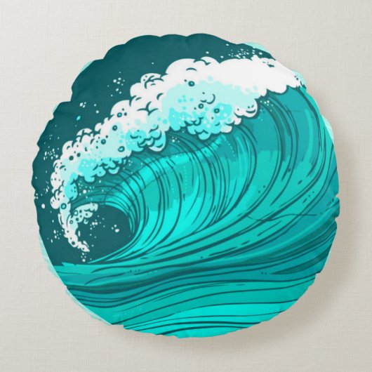 海波枕 ラウンドクッション (正面)