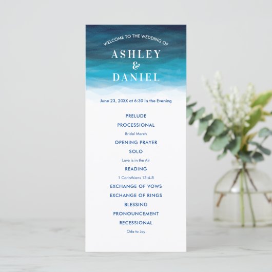 海波水彩式結婚式 プログラム (スタンド正面)