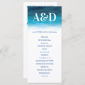 海波水色結婚式 プログラム、青 プログラム (正面/裏面)