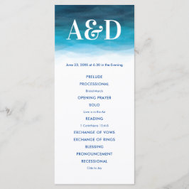 海波水色結婚式 プログラム、青 プログラム