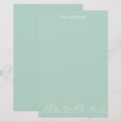 海波沿岸の子供の文房具紙 便箋 (正面/裏面)