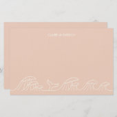 海波沿岸女子の文房具紙 便箋 (正面/裏面)