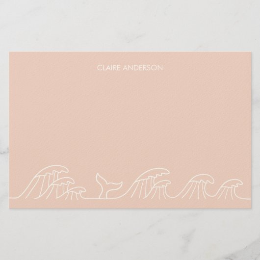 海波沿岸女子の文房具紙 便箋 (正面)