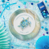 海波浪ウミガメ赤ちゃんシャワー紙プレート ペーパープレート (パーティー)