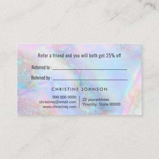 海波紹介カード 名刺 (裏面)