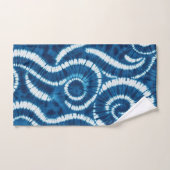 海波絞り染めデザイン バスタオルセット (ハンドタオル)