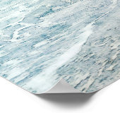 海波絵画の水色ライトブルー ポスター (角)