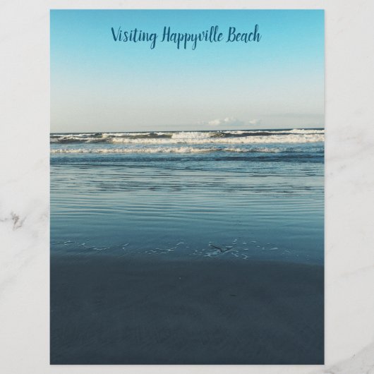 海波背景工芸品スクラップブック紙 (正面)