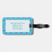 海波航海のビーチヒトデモノグラムブルー ラゲッジタグ (裏面横)