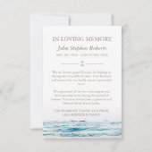 海波航海の悔やみや弔慰と写真ありがとう サンキューカード (正面)