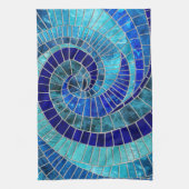 海波螺旋モザイクアート キッチンタオル (縦)