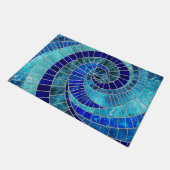 海波螺旋モザイクアート ドアマット (アングル)