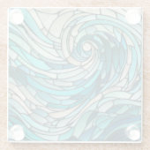 海波螺旋モザイク ガラスコースター (裏面)