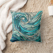 海波螺旋モザイク クッション (ブランケット)