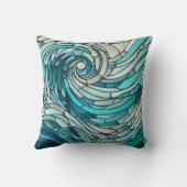 海波螺旋モザイク クッション (裏面)