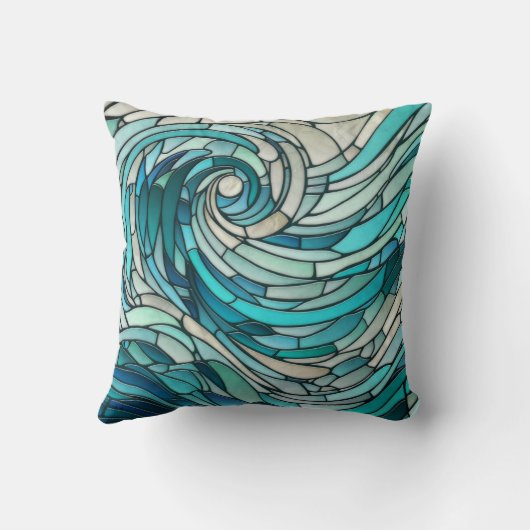 海波螺旋モザイク クッション (裏面)