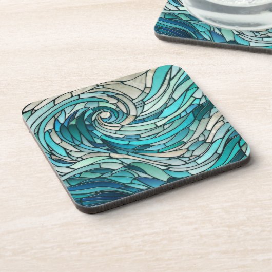 海波螺旋モザイク コースター (左側)