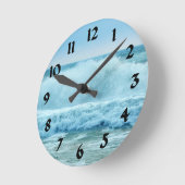 海波衝突 ラウンド壁時計 (傾斜)
