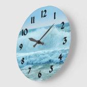 海波衝突 ラウンド壁時計 (傾斜)