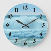 海波衝突 ラウンド壁時計 (正面)