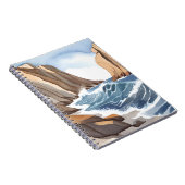 海波衝突 | 沿岸ビーチ水色 ノートブック (右側)