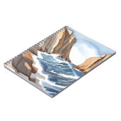 海波衝突 | 沿岸ビーチ水色 ノートブック (左側)