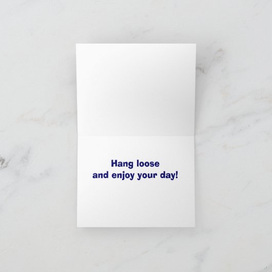 海波誕生日カード – 海好き用 カード (内部)