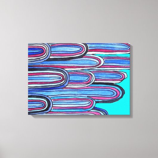 海波青模様 キャンバスプリント (正面)