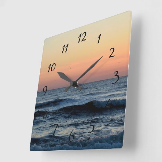 海波 スクエア壁時計 (傾斜)