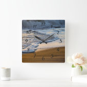 海波 スクエア壁時計 (ホーム)