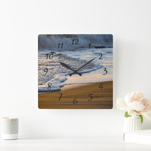 海波 スクエア壁時計 (ホーム)