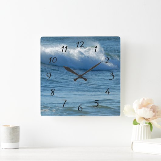 海波 スクエア壁時計 (ホーム)