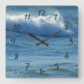 海波 スクエア壁時計 (正面)