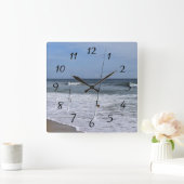 海波 スクエア壁時計 (ホーム)