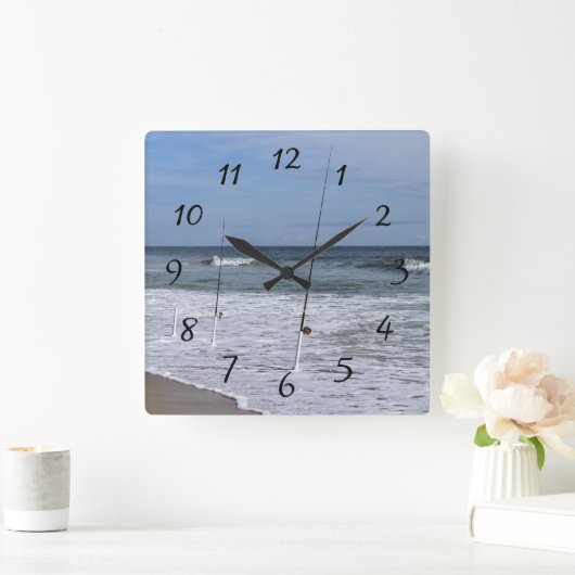 海波 スクエア壁時計 (ホーム)